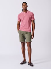 Розовый - Aubin Red Lusby Pique Polo Shirt - Изображение 3 из 6