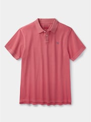 Розовый - Aubin Red Lusby Pique Polo Shirt - Изображение 5 из 6