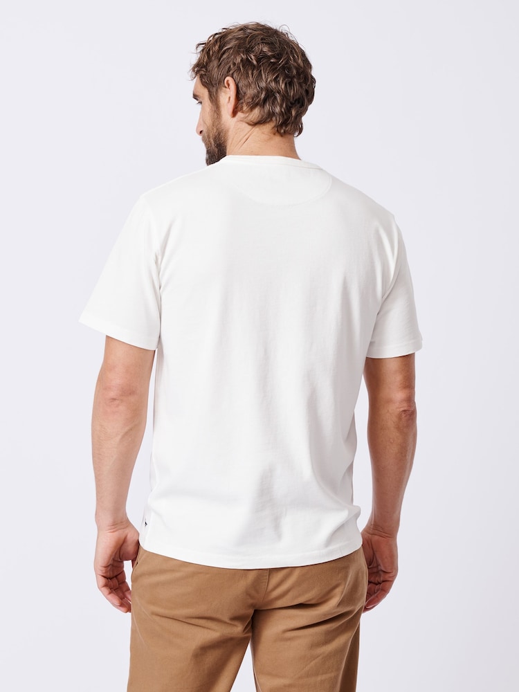 Белый - Aubin Blue Santon Relaxed T-Shirt - Image 2 of 5