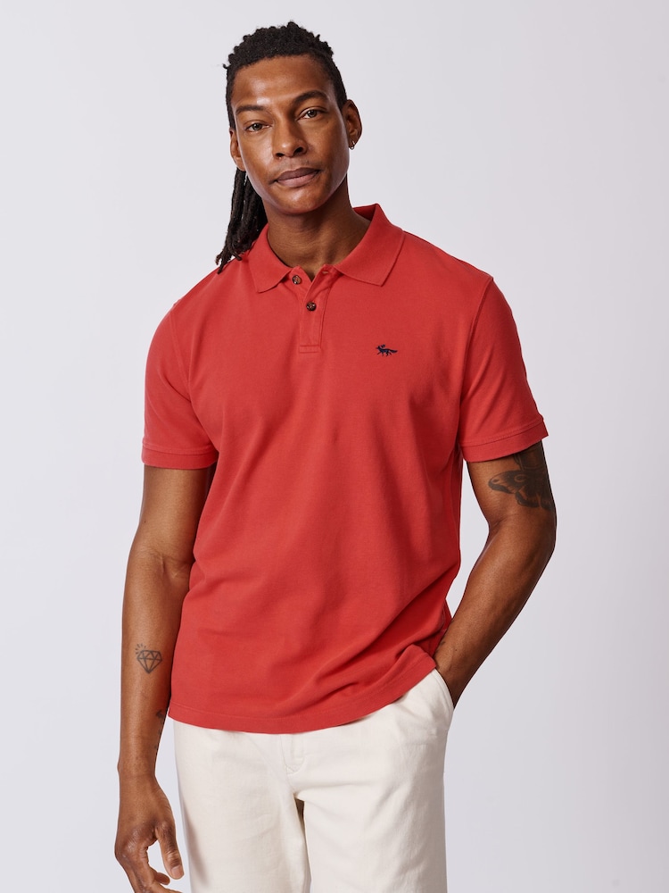 Roșu - Aubin Red Lusby Pique Polo Shirt - Image 1 of 6