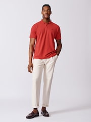 Roșu - Aubin Red Lusby Pique Polo Shirt - Image 3 of 6