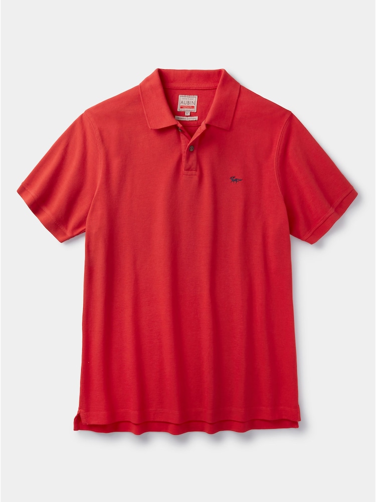 Roșu - Aubin Red Lusby Pique Polo Shirt - Image 5 of 6