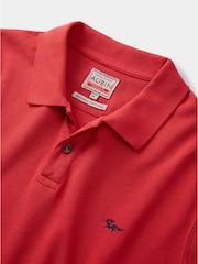 Roșu - Aubin Red Lusby Pique Polo Shirt - Image 6 of 6