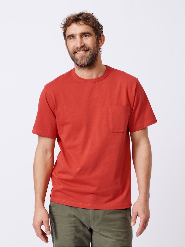 Rot - Aubin Newburgh T-Shirt im Relaxed Fit - Bild 1 von 6