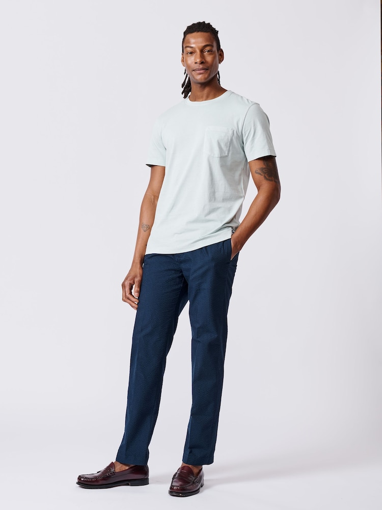 Aubin Pink Hareby Garment Dyed Pocket T-Shirt - Image 3 of 5
