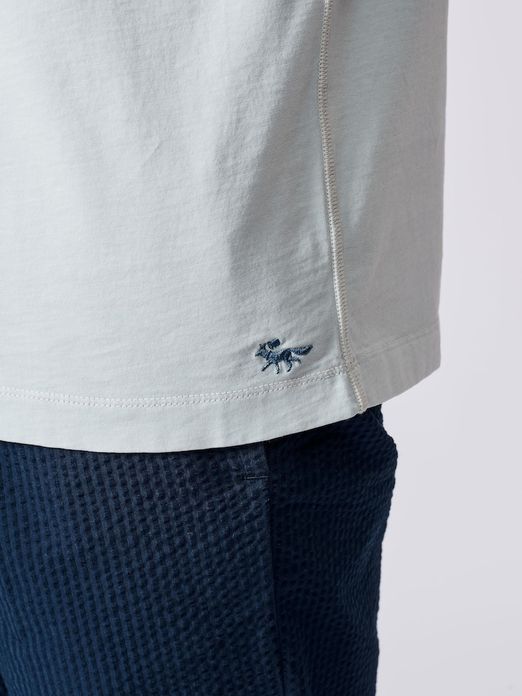 Aubin Pink Hareby Garment Dyed Pocket T-Shirt - Image 4 of 5