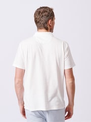 Aubin Blue Arnold Cotton Linen Polo Shirt - Image 2 of 5