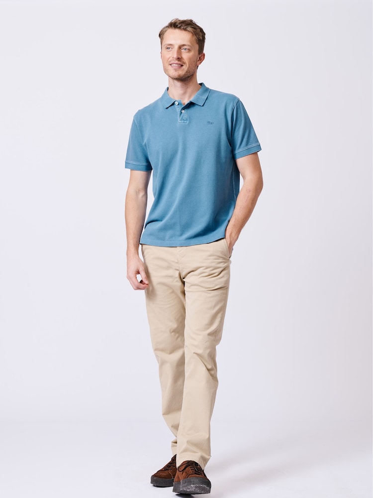 Aubin Red Lusby Pique Polo Shirt - Image 3 of 6