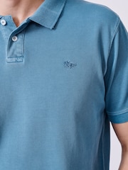 Голубой васильковый - Aubin Red Lusby Pique Polo Shirt - Изображение 4 из 6