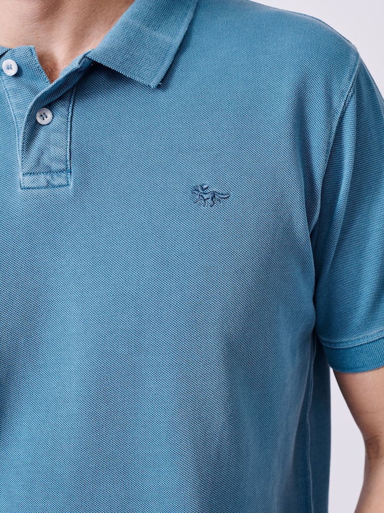 Aubin Red Lusby Pique Polo Shirt - Image 4 of 6