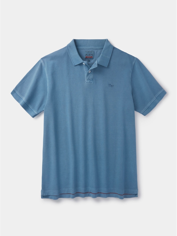 Aubin Red Lusby Pique Polo Shirt - Image 5 of 6