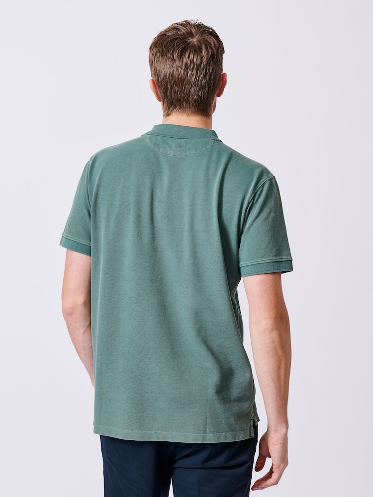 Синий - Aubin Red Lusby Pique Polo Shirt - Изображение 2 из 6
