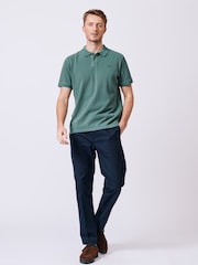 Синий - Aubin Red Lusby Pique Polo Shirt - Изображение 3 из 6