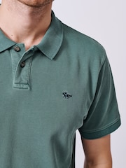 Синий - Aubin Red Lusby Pique Polo Shirt - Изображение 4 из 6