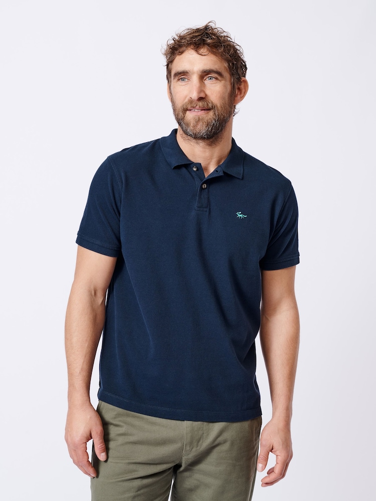 Темно-синий - Aubin Red Lusby Pique Polo Shirt - Изображение 1 из 6