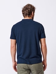 Темно-синий - Aubin Red Lusby Pique Polo Shirt - Изображение 2 из 6