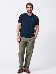 Темно-синий - Aubin Red Lusby Pique Polo Shirt - Изображение 3 из 6