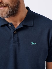 Темно-синий - Aubin Red Lusby Pique Polo Shirt - Изображение 4 из 6