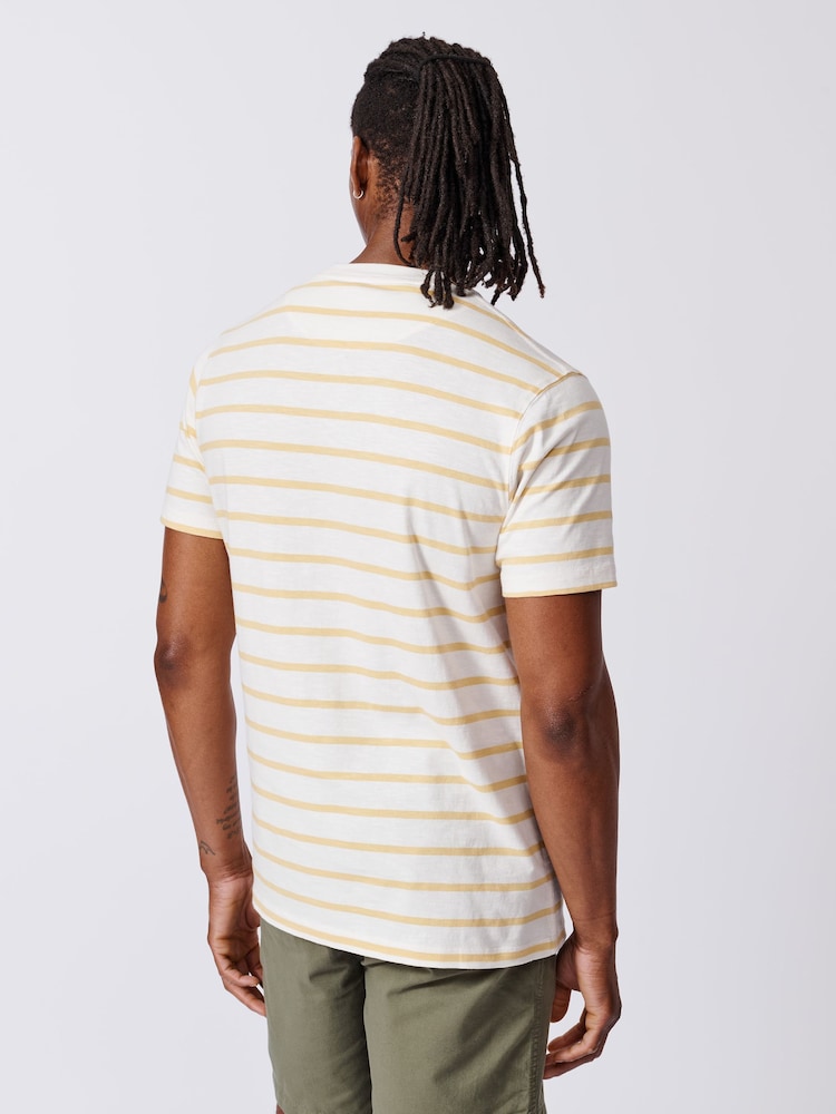 Aubin Yellow Berkeley Slub 100% Cotton T-Shirt - Image 2 of 5