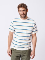 Blau - Aubin Blue Santon Relaxed T-Shirt - Bild 1 von 7