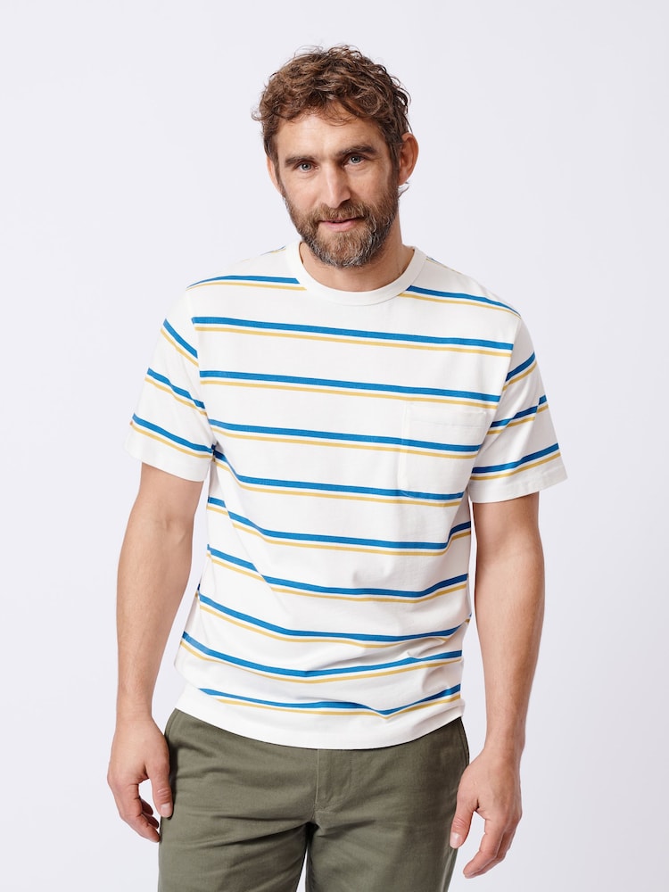 Blau - Aubin Blue Santon Relaxed T-Shirt - Bild 1 von 7
