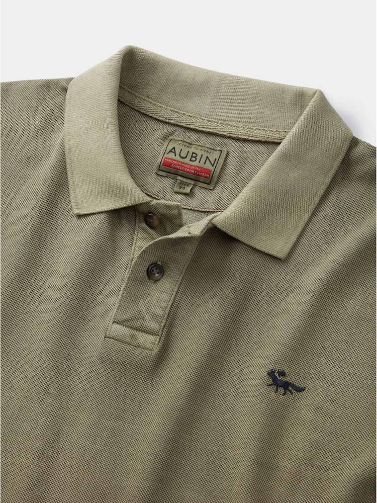Зеленый - Aubin Red Lusby Pique Polo Shirt - Изображение 2 из 2