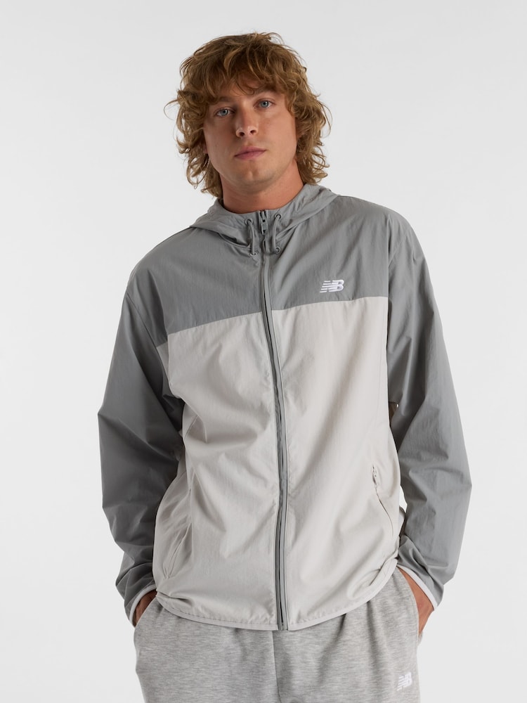 New Balance Grey Mens Athletics Woven Jacket - Image 1 of 6