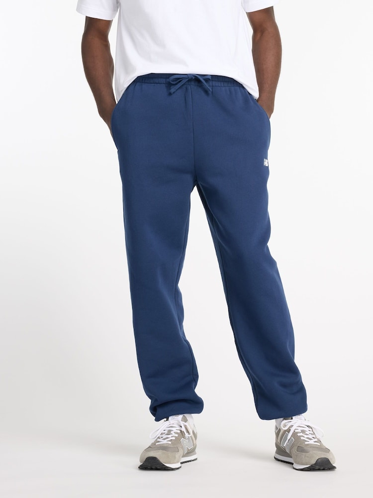 New Balance Navy Mens Essentials Fleece Joggers - Image 1 of 8