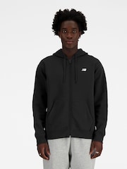 New Balance Black Mens Sport Essentials Logo French Terry Full Zip Hoodie - Image 1 of 4