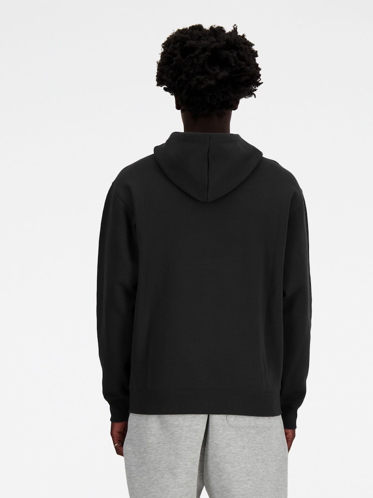 New Balance Black Mens Sport Essentials Logo French Terry Full Zip Hoodie - Image 2 of 4