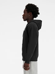 New Balance Black Mens Sport Essentials Logo French Terry Full Zip Hoodie - Image 3 of 4