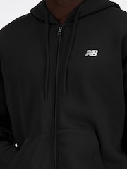 New Balance Black Mens Sport Essentials Logo French Terry Full Zip Hoodie - Image 4 of 4
