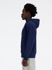 New Balance Navy Mens Sport Essentials Logo French Terry Full Zip Hoodie - Image 4 of 4