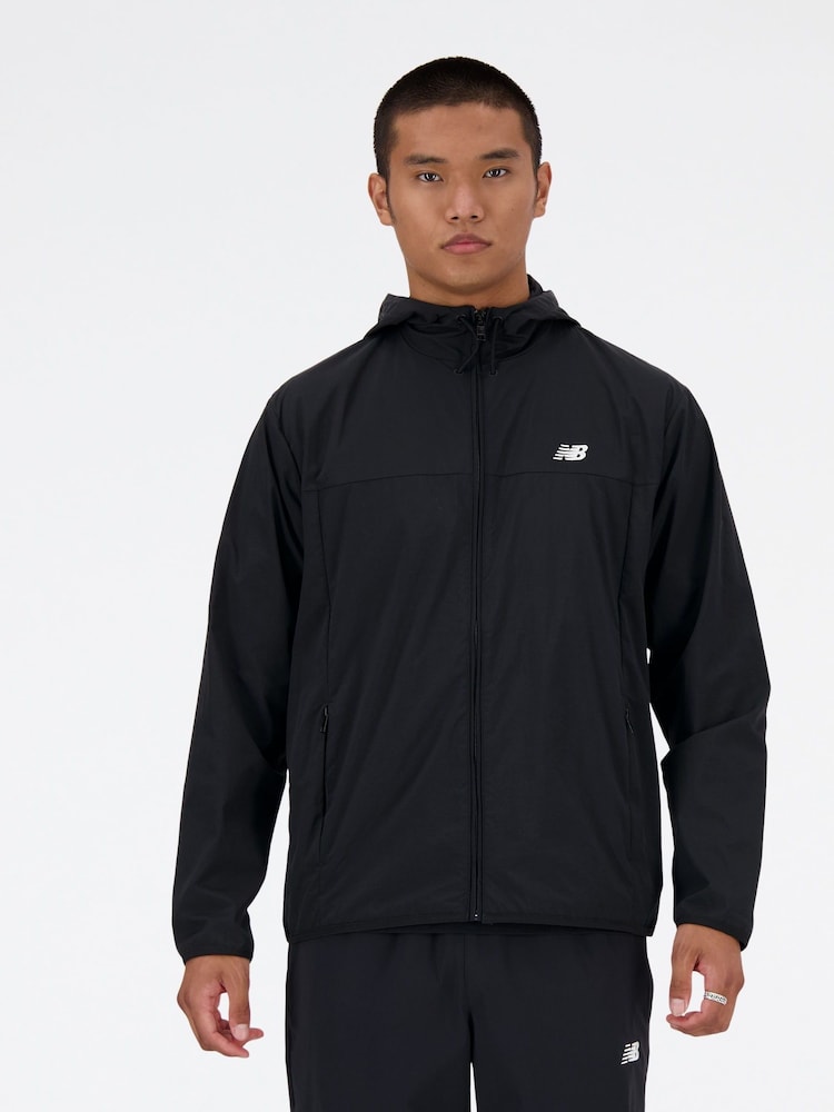 Schwarz - New Balance Herren Athletics gewebte Jacke - Bild 1 von 6