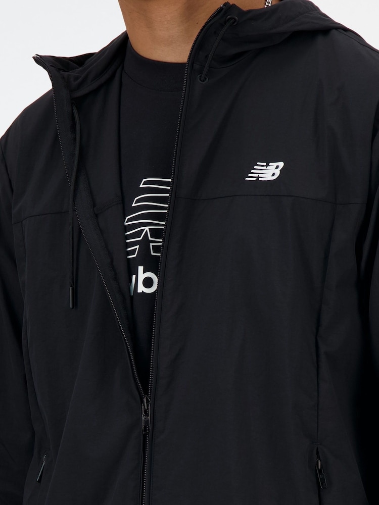 Schwarz - New Balance Herren Athletics gewebte Jacke - Bild 6 von 6