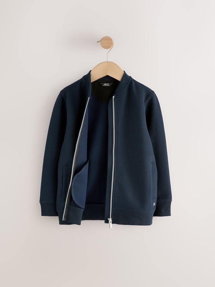 Navy Smart Bomber Jacket (3-16yrs) - Image 2 of 5
