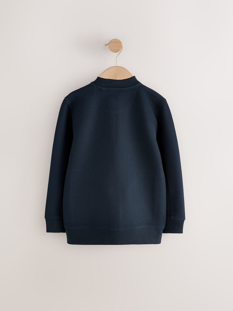 Navy Smart Bomber Jacket (3-16yrs) - Image 3 of 5