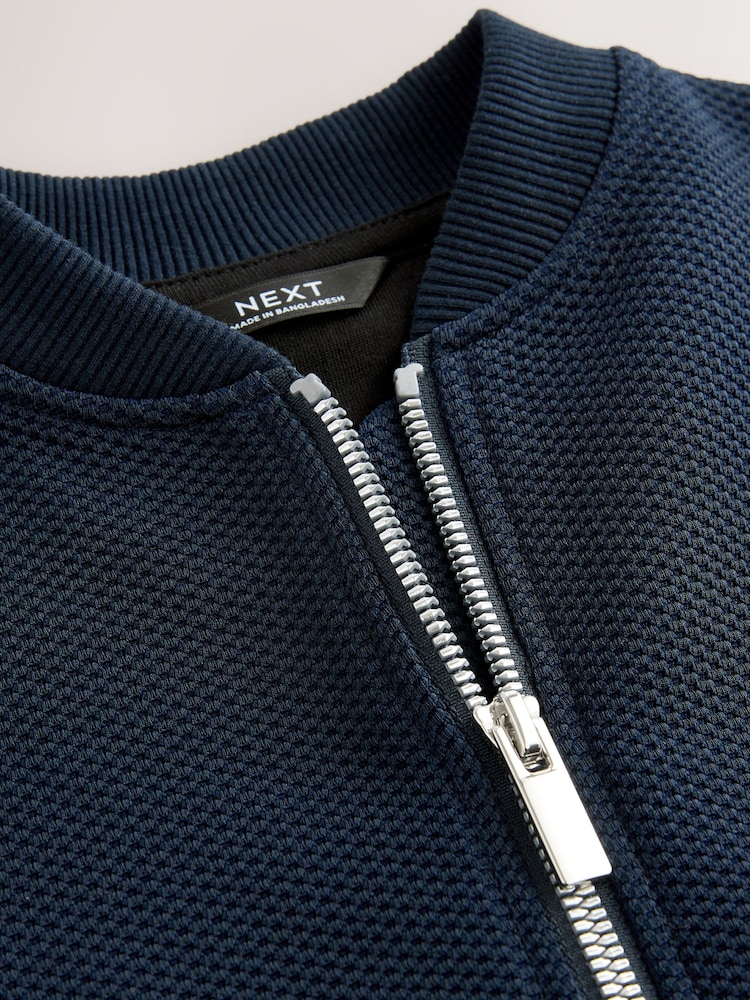 Navy Smart Bomber Jacket (3-16yrs) - Image 5 of 5