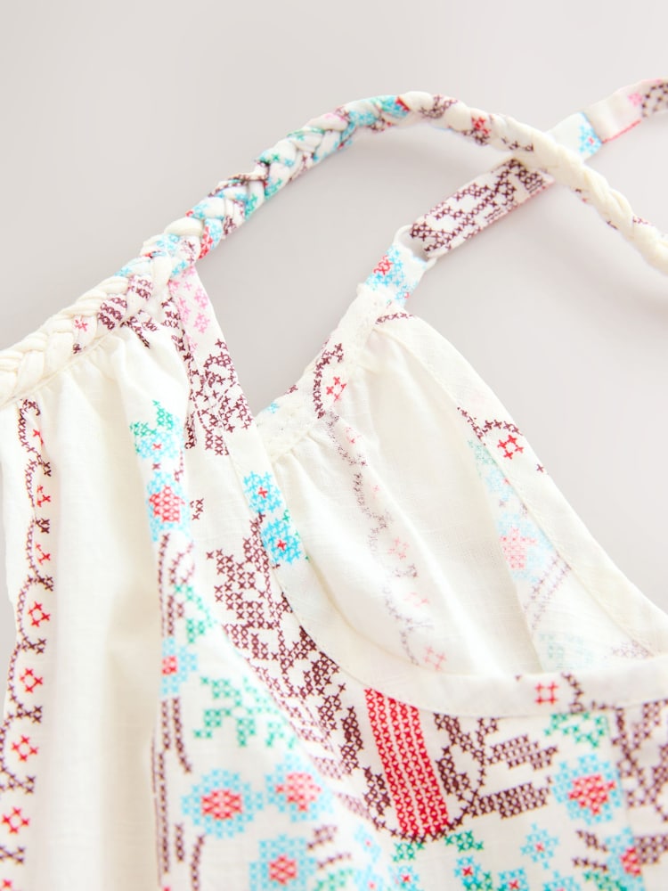 Palmendruck, Ecru - 100% Cotton Slip - Bild 9 von 9 Palmendruck, Ecru - 100% Cotton Slip - Bild 9 von 9