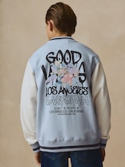 Blue Graphic Print Bomber Jacket (3-16yrs) - Image 1 of 10