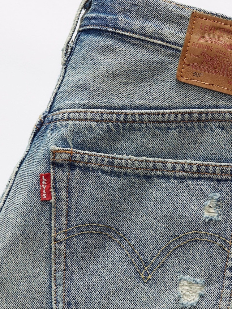 Levi's® Blue 501® Original Worn In 100% Cotton Shorts - Image 2 of 3