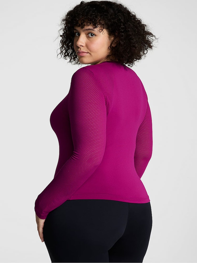 Victoria's Secret PINK Thriller Purple Marl Long Sleeve T-Shirt - Image 1 of 3