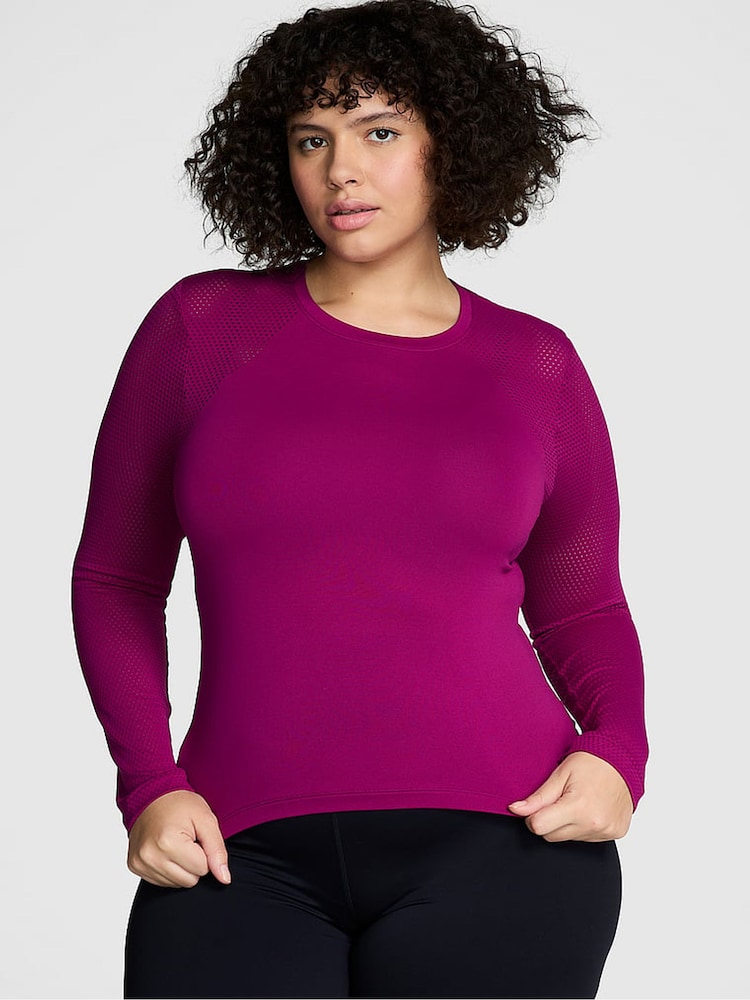 Victoria's Secret PINK Thriller Purple Marl Long Sleeve T-Shirt - Image 2 of 3 Victoria's Secret PINK Thriller Purple Marl Long Sleeve T-Shirt - Image 2 of 3