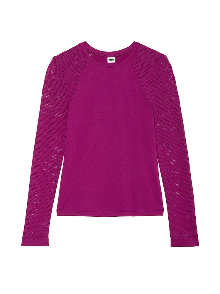 Victoria's Secret PINK Thriller Purple Marl Long Sleeve T-Shirt - Image 3 of 3