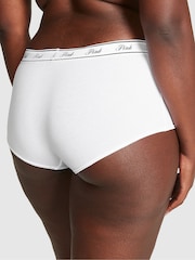 Victoria's Secret PINK Optic White Short Cotton Logo Knickers - Image 2 of 3