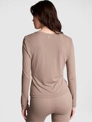 Victoria's Secret PINK Iced Coffee Brown Marl Long Sleeve T-Shirt - Image 2 of 3