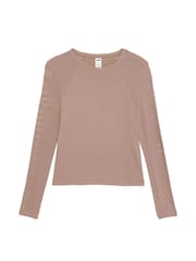 Victoria's Secret PINK Iced Coffee Brown Marl Long Sleeve T-Shirt - Image 3 of 3