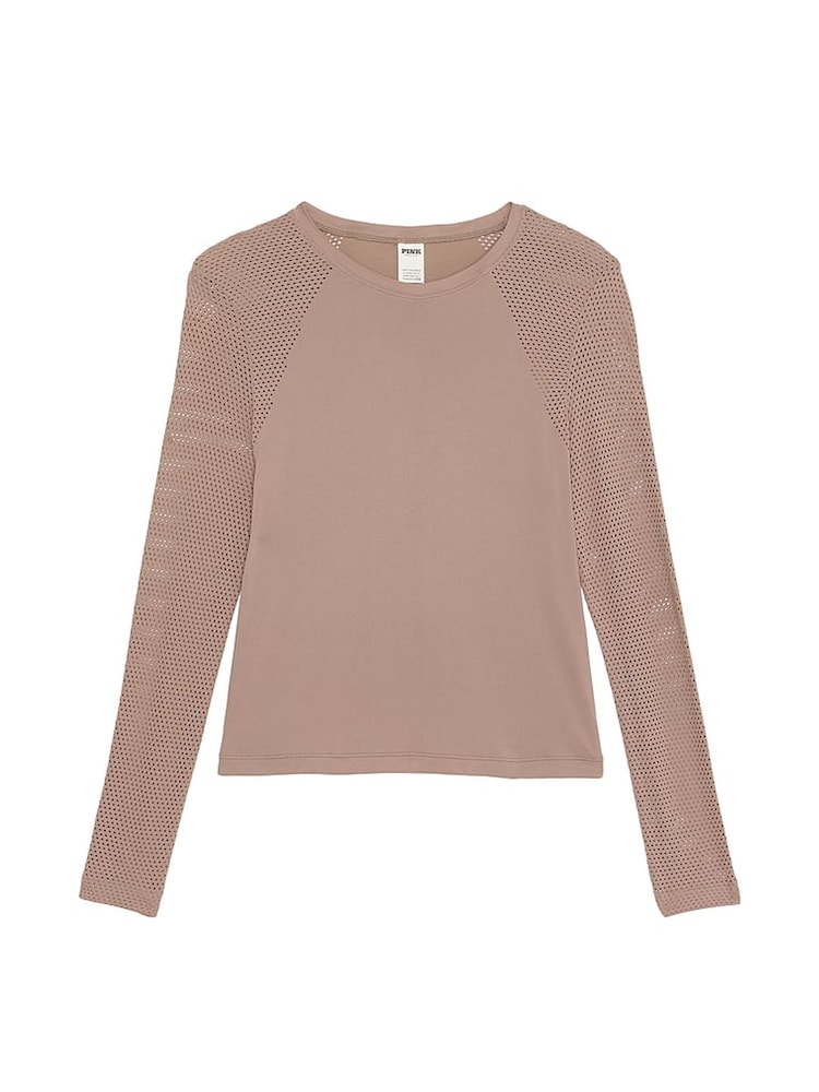 Victoria's Secret PINK Iced Coffee Brown Marl Long Sleeve T-Shirt - Image 3 of 3