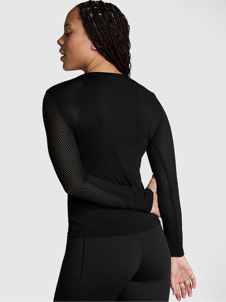 Victoria's Secret PINK Black Marl Long Sleeve T-Shirt - Image 2 of 3