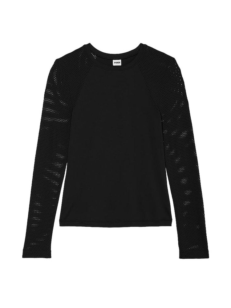 Victoria's Secret PINK Black Marl Long Sleeve T-Shirt - Image 3 of 3 Victoria's Secret PINK Black Marl Long Sleeve T-Shirt - Image 3 of 3